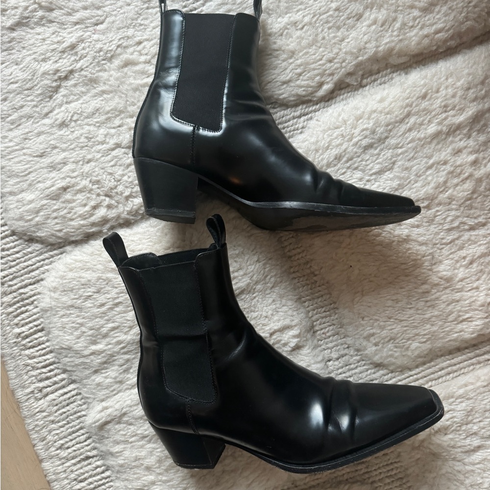 Toteme City Boot, Black Ankle Boot Pull On